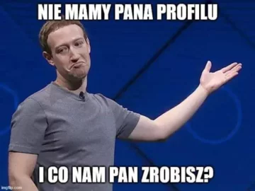 Mem po usunięciu konta Janusza Korwin-Mikkego z Facebooka 