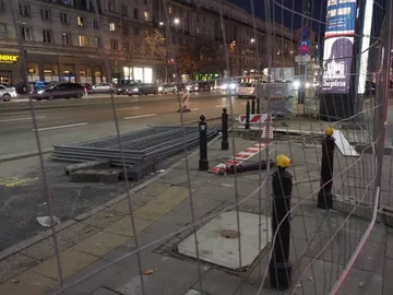 Rondo Dmowskiego i centrum Warszawy w przededniu Marszu Niepodległości 