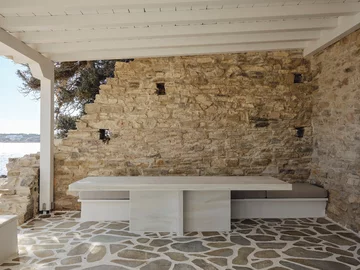 Dawna tłocznia wina nad samym morzem na Antiparos, projekt ARP 