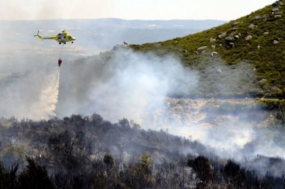 Hiszpania zmaga się z pożarami lasów (fot. PAP/EPA)