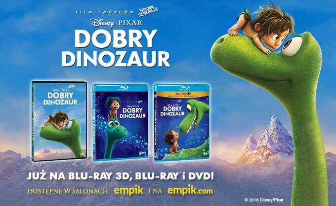 „Dobry dinozaur” na Blu-ray 3D, Blu-ray i DVD