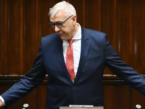 Miniatura: Burza w Sejmie podczas wystąpienia...