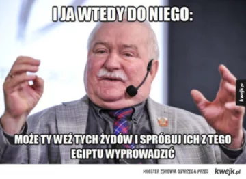 Mem z Lechem Wałęsą 