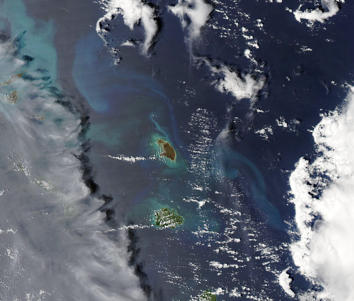 Barbuda, zdjęcie satelitarne z 8 września 