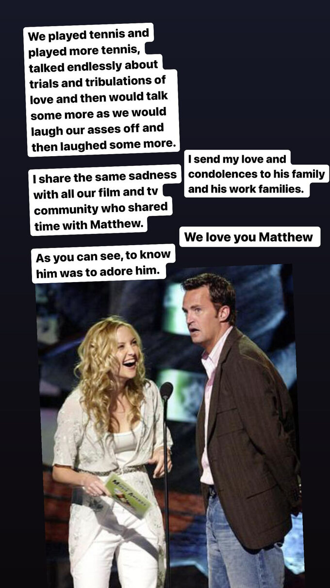 Kate Hudson wspomina Matthew Perry'ego