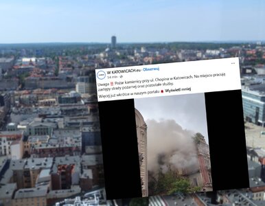 Miniatura: Kłęby dymu nad Katowicami. W centrum...