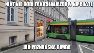 Mem z poznańskim tramwajem 