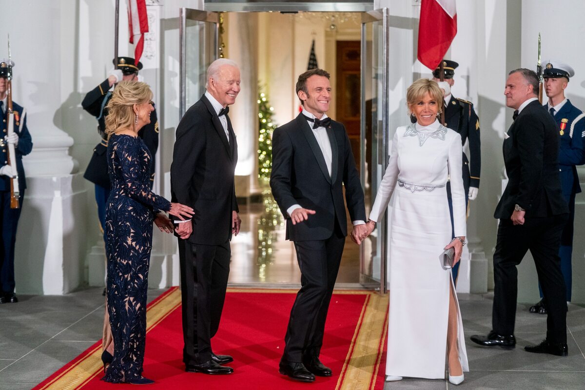 Emmanuel i Brigitte Macron na kolacji u Joe Bidena i Jill Biden 