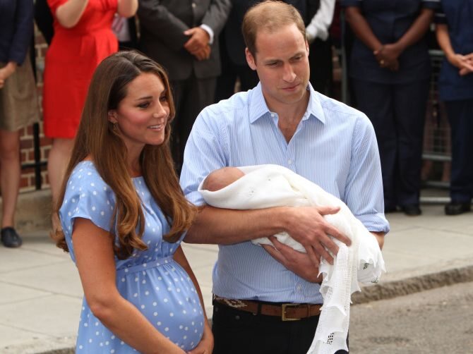 Książę William, księżna Kate i mały książę George (fot. Vantagenews.co.uk / Newspix.pl)