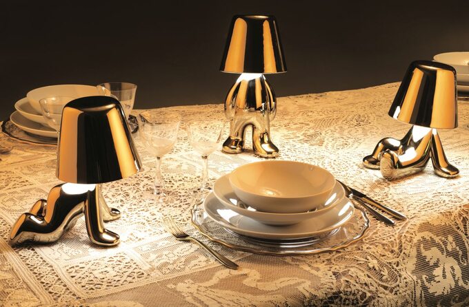 Lampy stołowe Golden Brothers, proj. Stefano Giovannoni dla Qeeboo