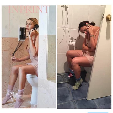 Idealne zdjęcie z Insagrama vs zwyczajne zdjęcie Celeste Barber 