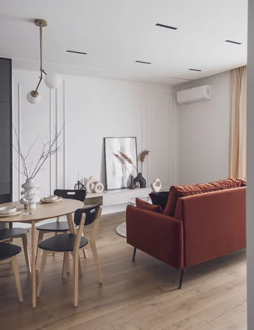 Mieszkanie o powierzchni 40 metrów kwadratowych, eleganckie i wygodne, projekt Paulina Gołaska Skibka, Gołaska, małe mieszkanie