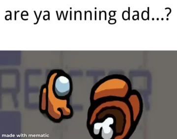 Mem z gry Among Us 
