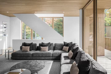 Drewniany dom w górach, projekt Thellend Fortin Architectes 