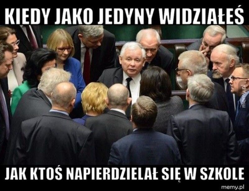 Mem z Jarosławem Kaczyńskim 