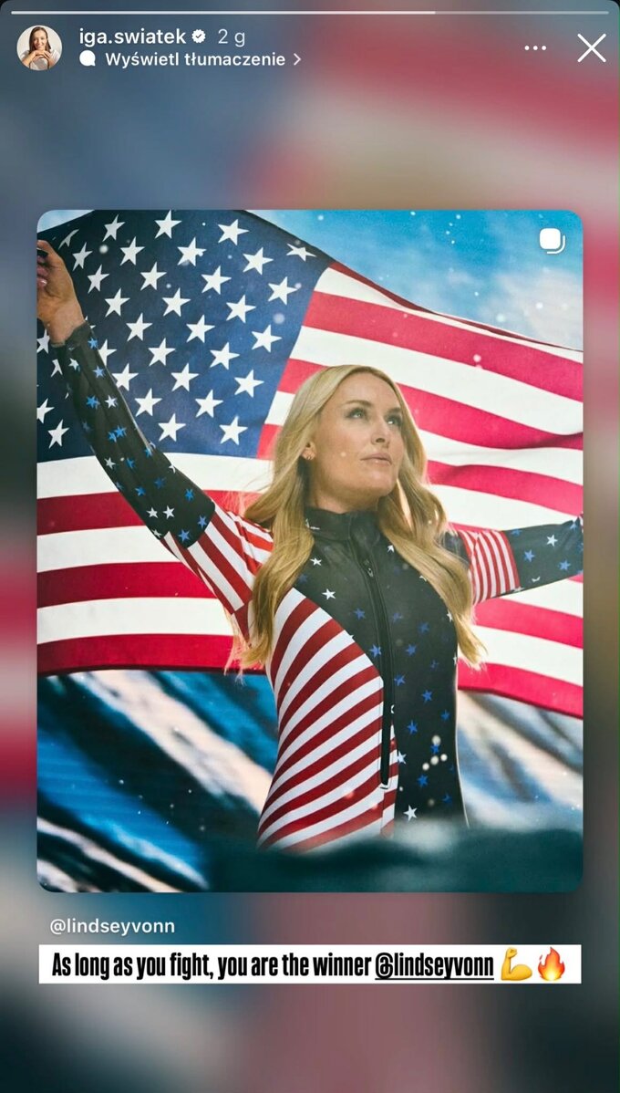 Świątek o&nbsp;Vonn