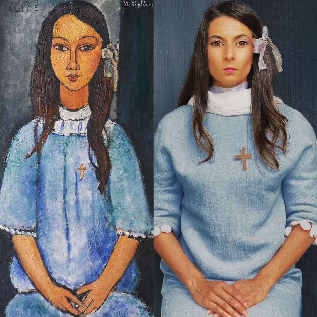 Hema Patel odtworzyła obraz Amedeo Modigliani – „Alice” 