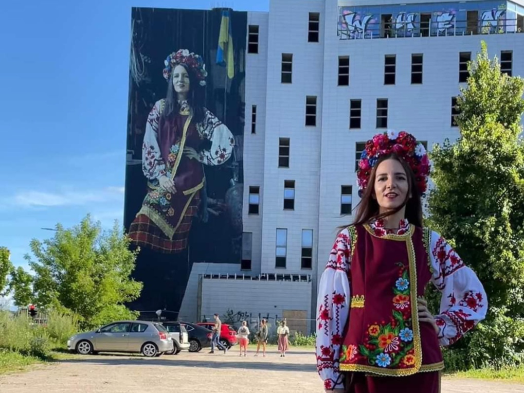 Mural w Wilnie poświęcony Ukrainie