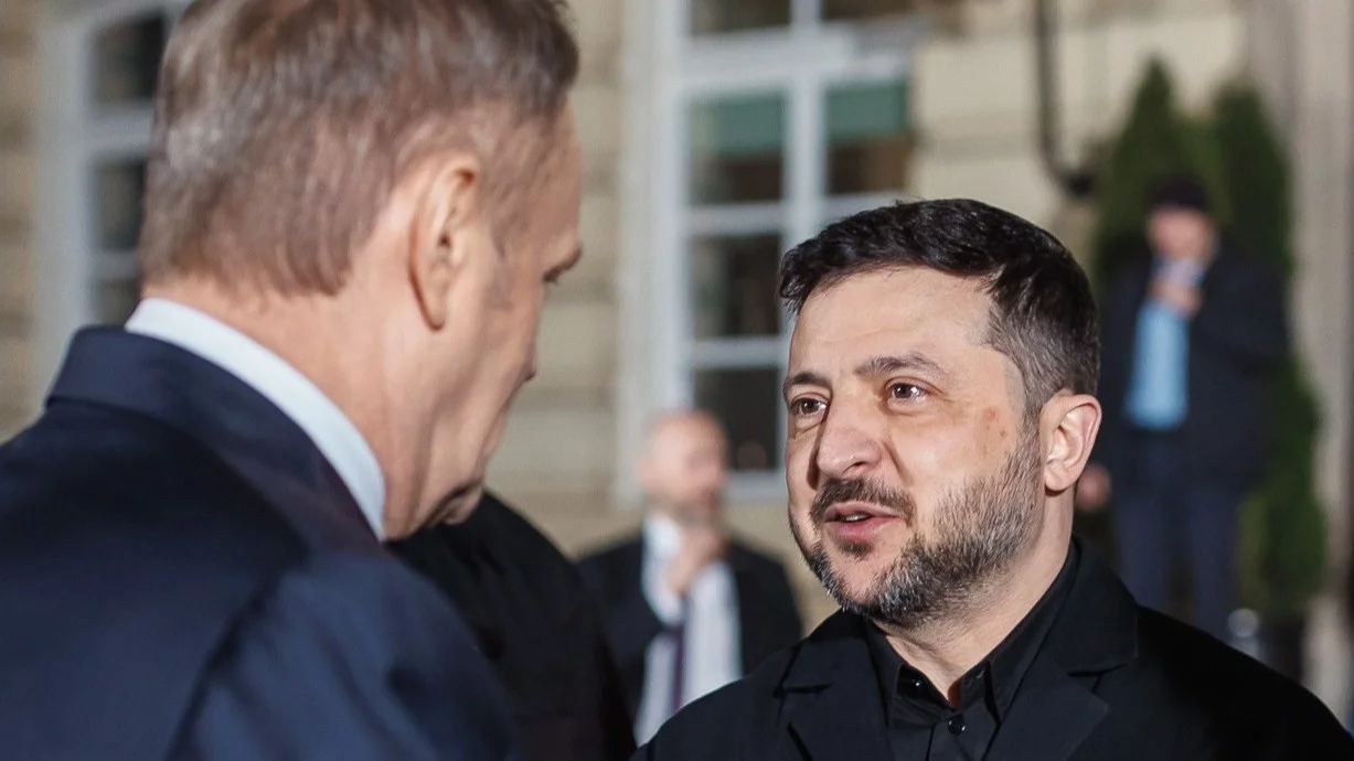 Donald Tusk i Wołodymyr Zełenski
