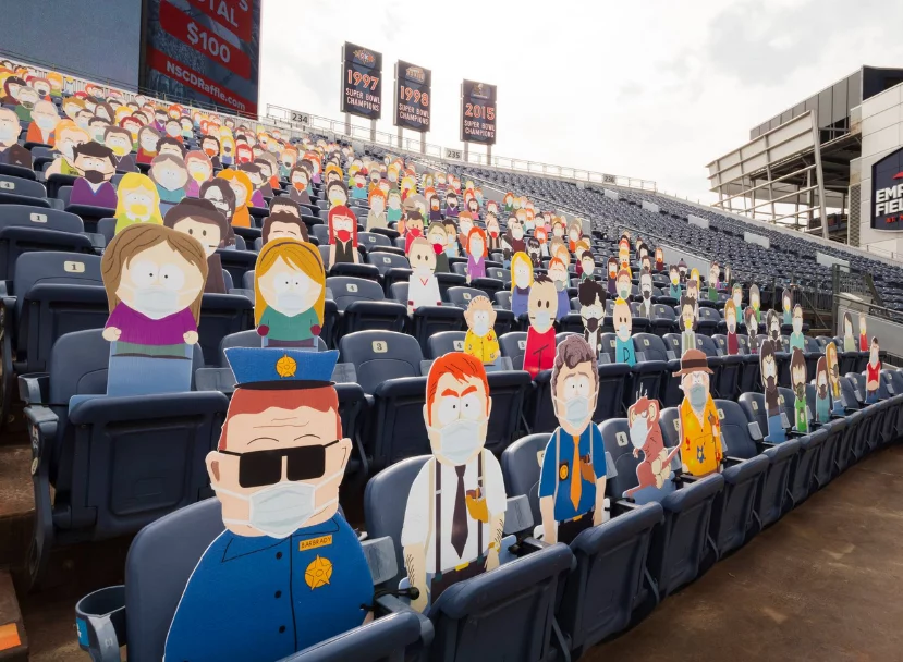 Postaci z serialu „South Park” na stadionie drużyny Denver Broncos