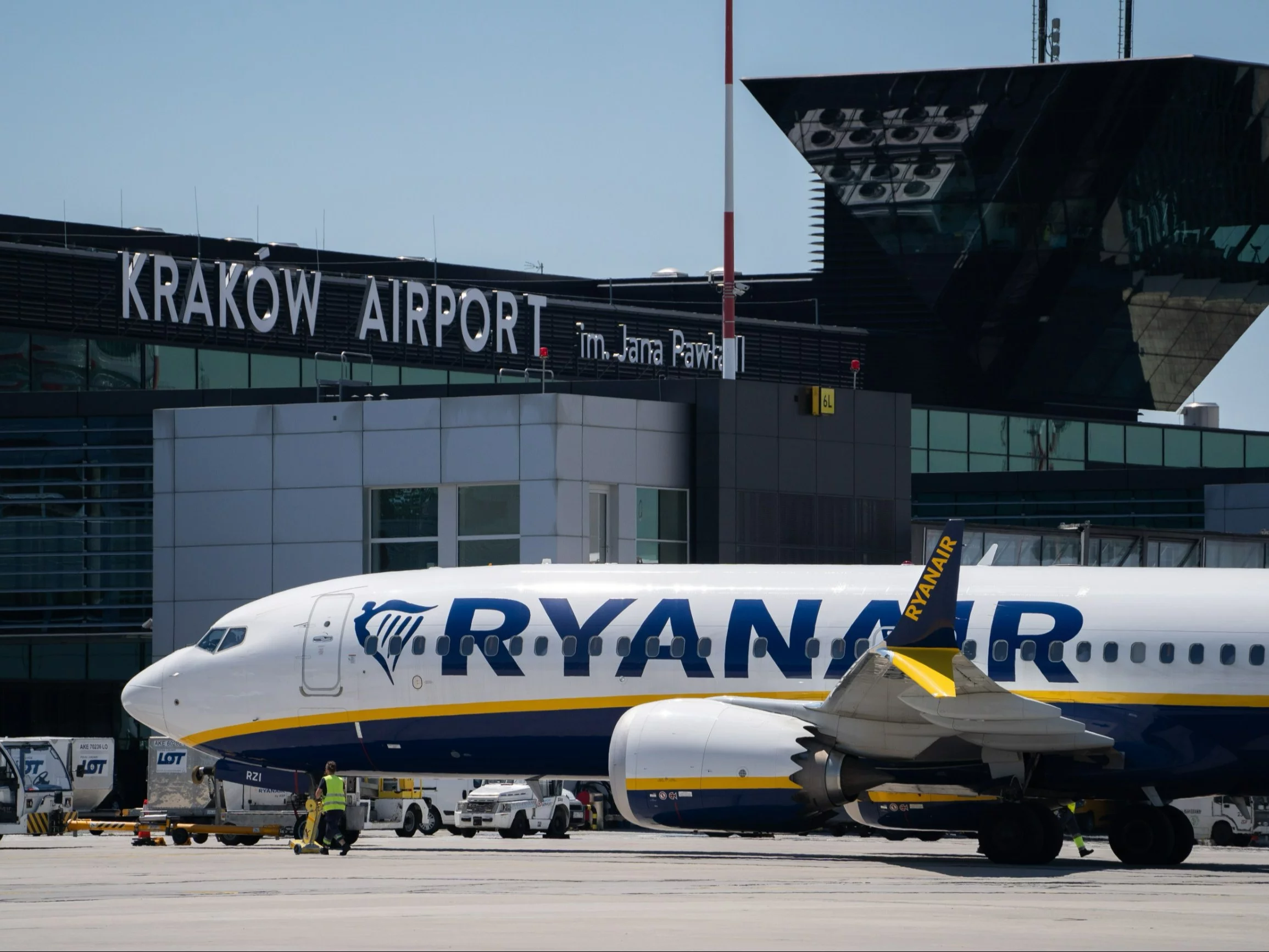 Samolot Ryanair w Krakowie