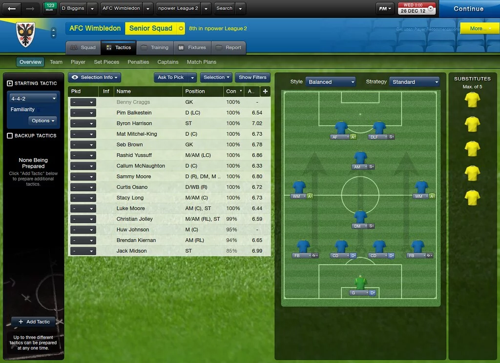 Grafika z gry Football Manager