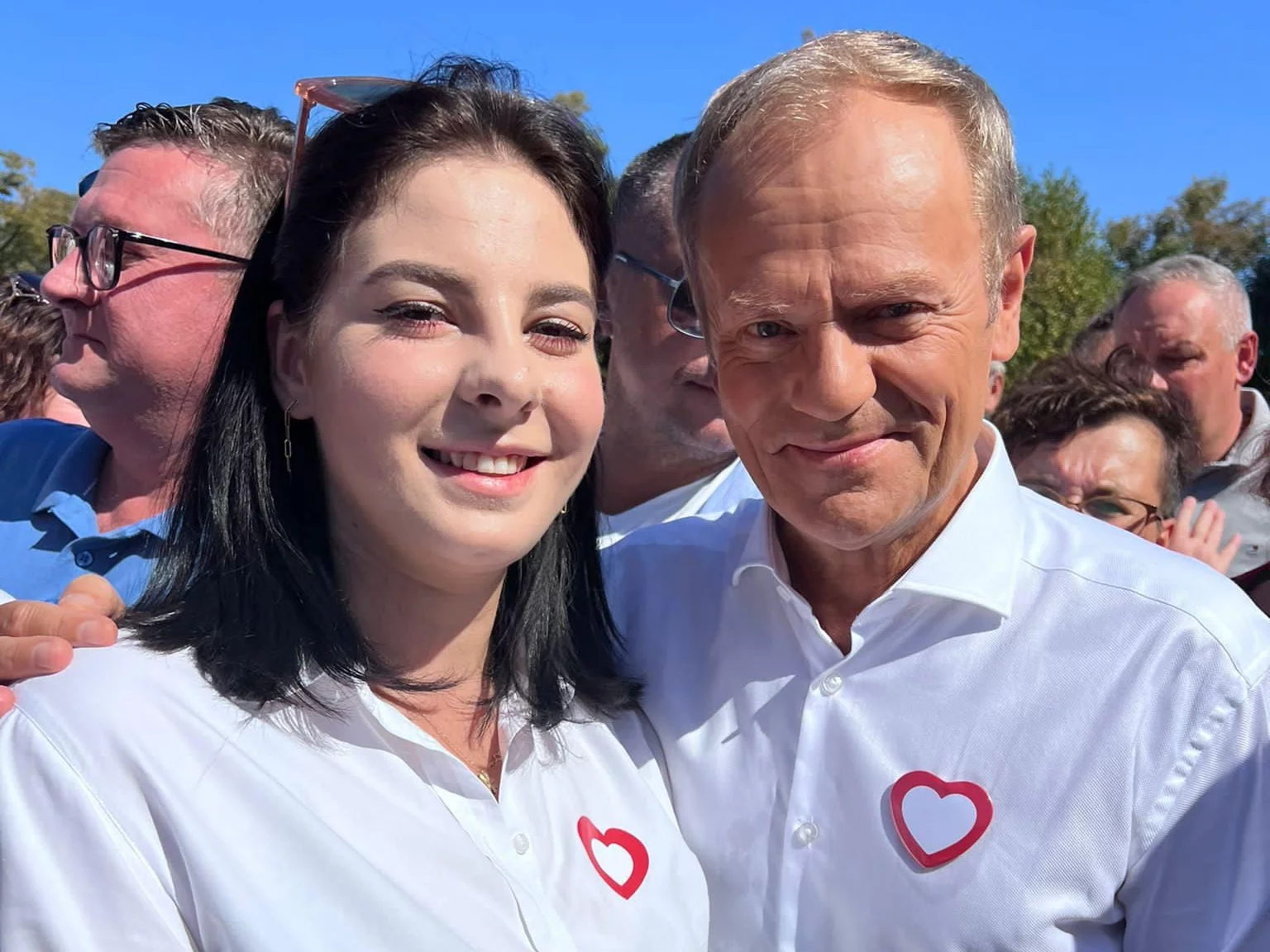 Wiktoria Bartosiewicz i Donald Tusk