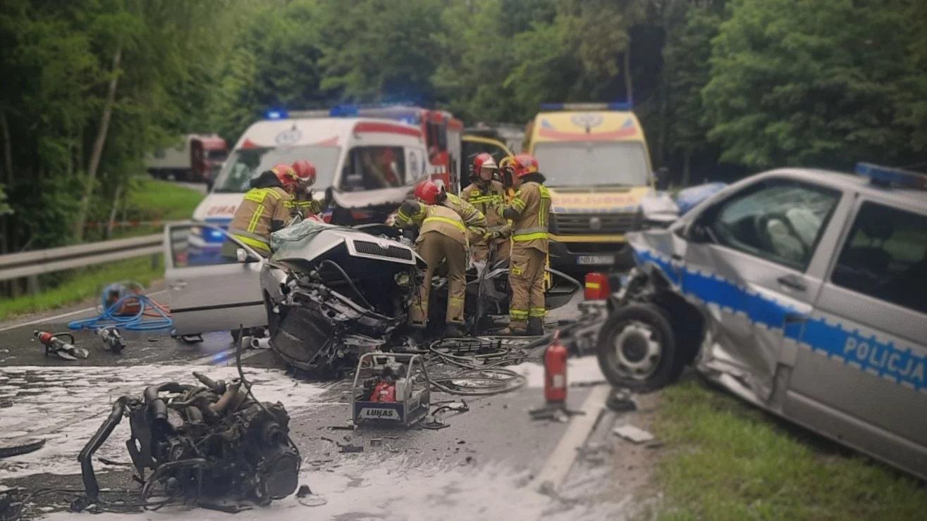 Wypadek na DK 59 w Giżycku