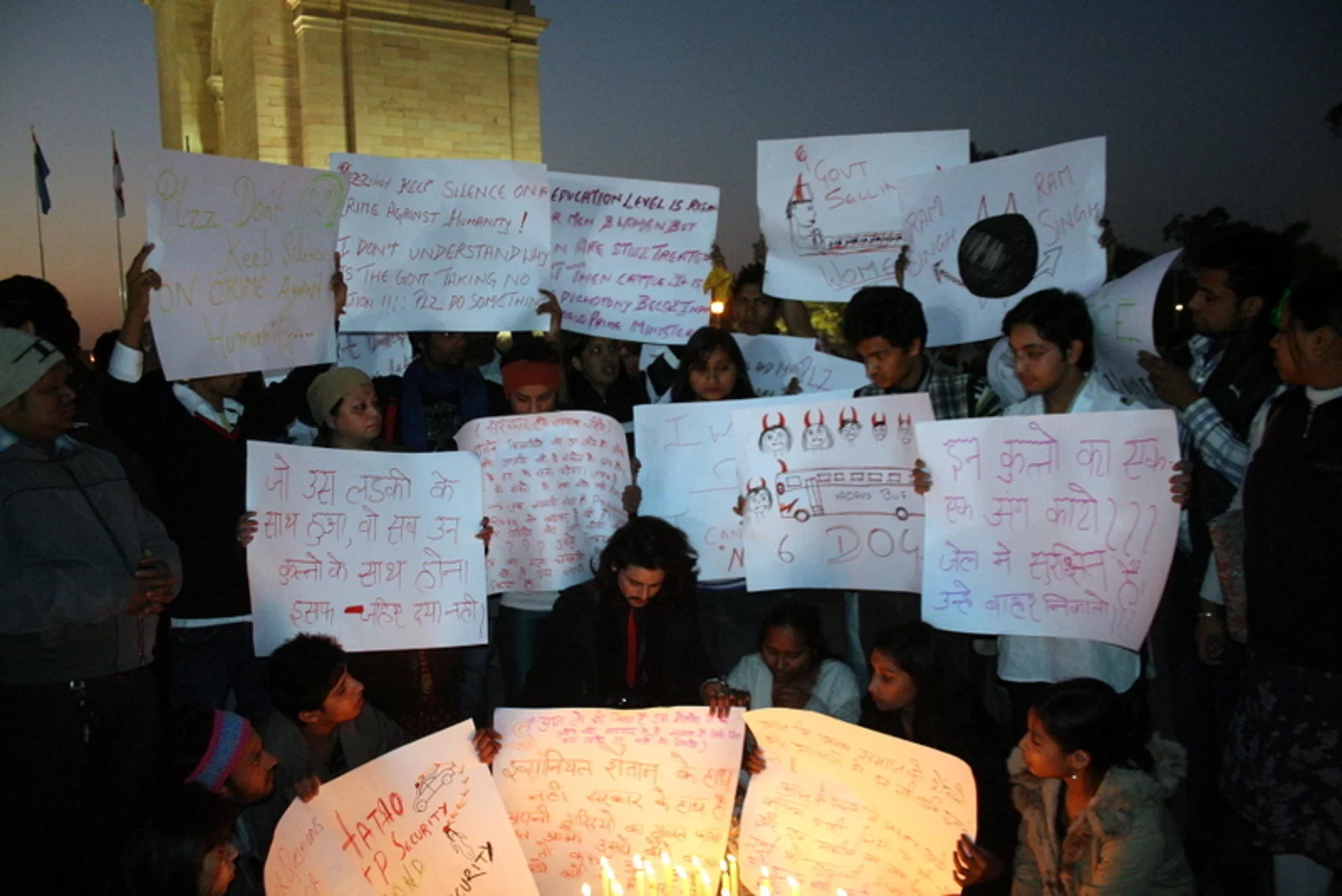 Protest w mieście Delhi