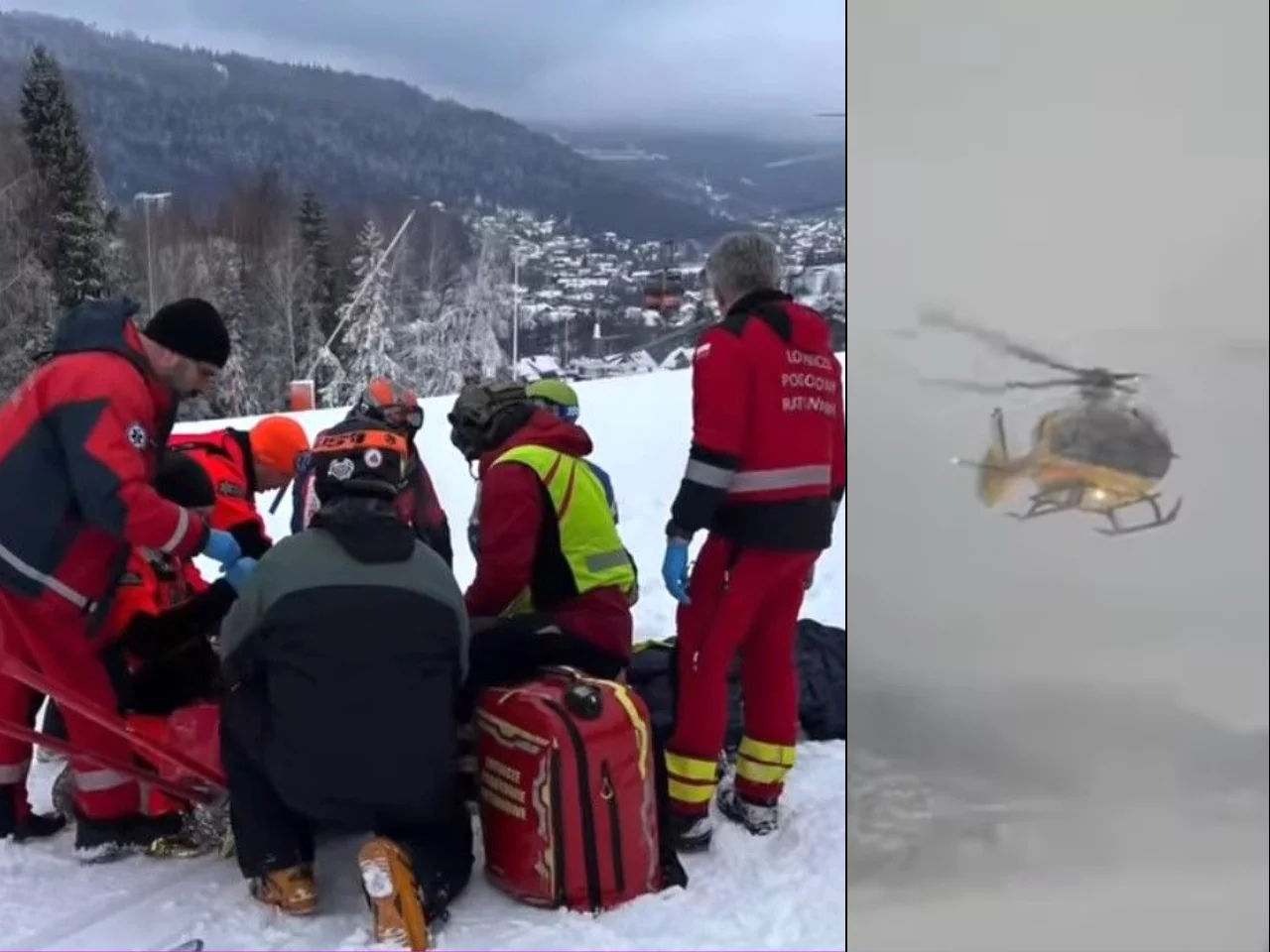 Akcja ratowników GOPR Beskidy na stoku w Szczyrku