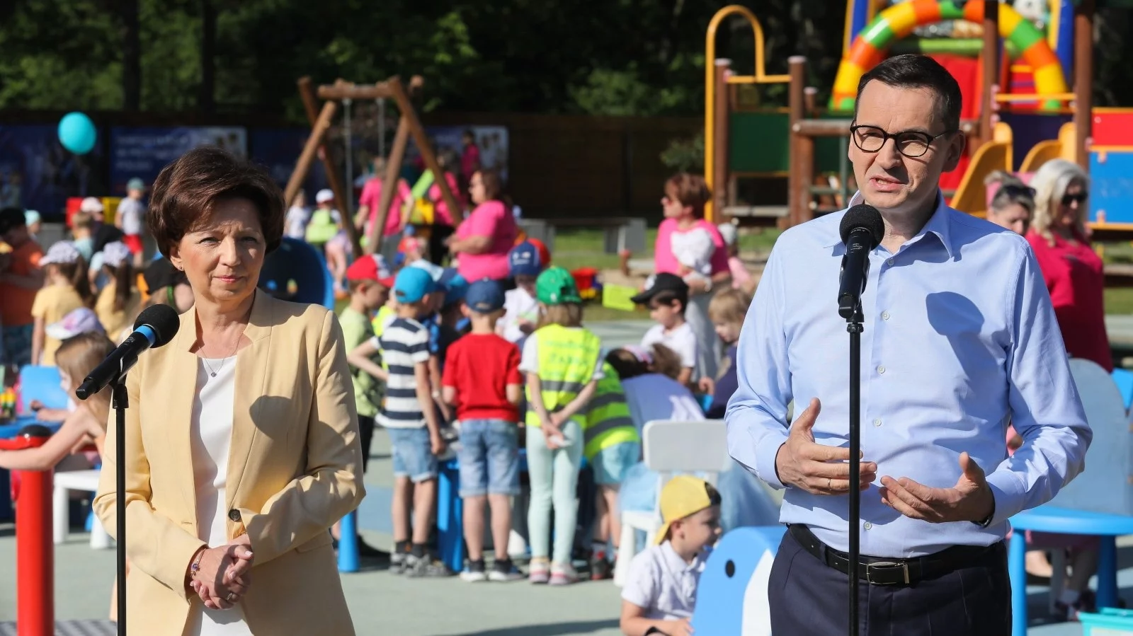 Marlena Maląg i Mateusz Morawiecki