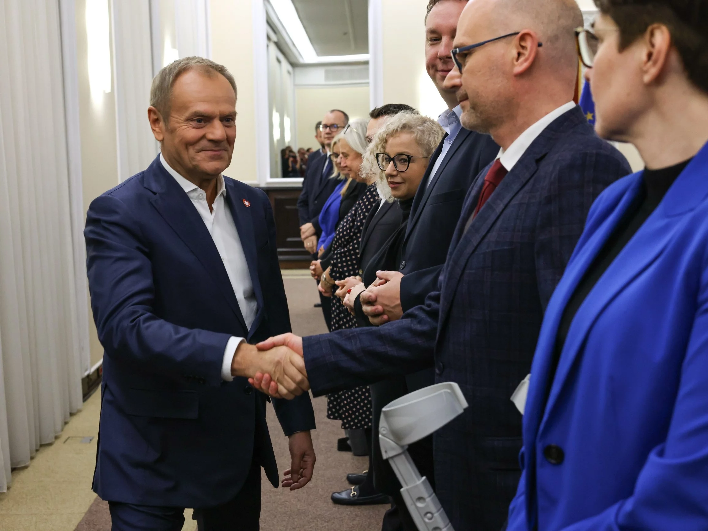 Premier Donald Tusk na posiedzieniu rządu w siedzibie KPRM