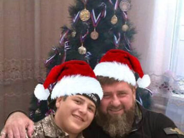 Adam Kadyrow z ojcem Ramzanem