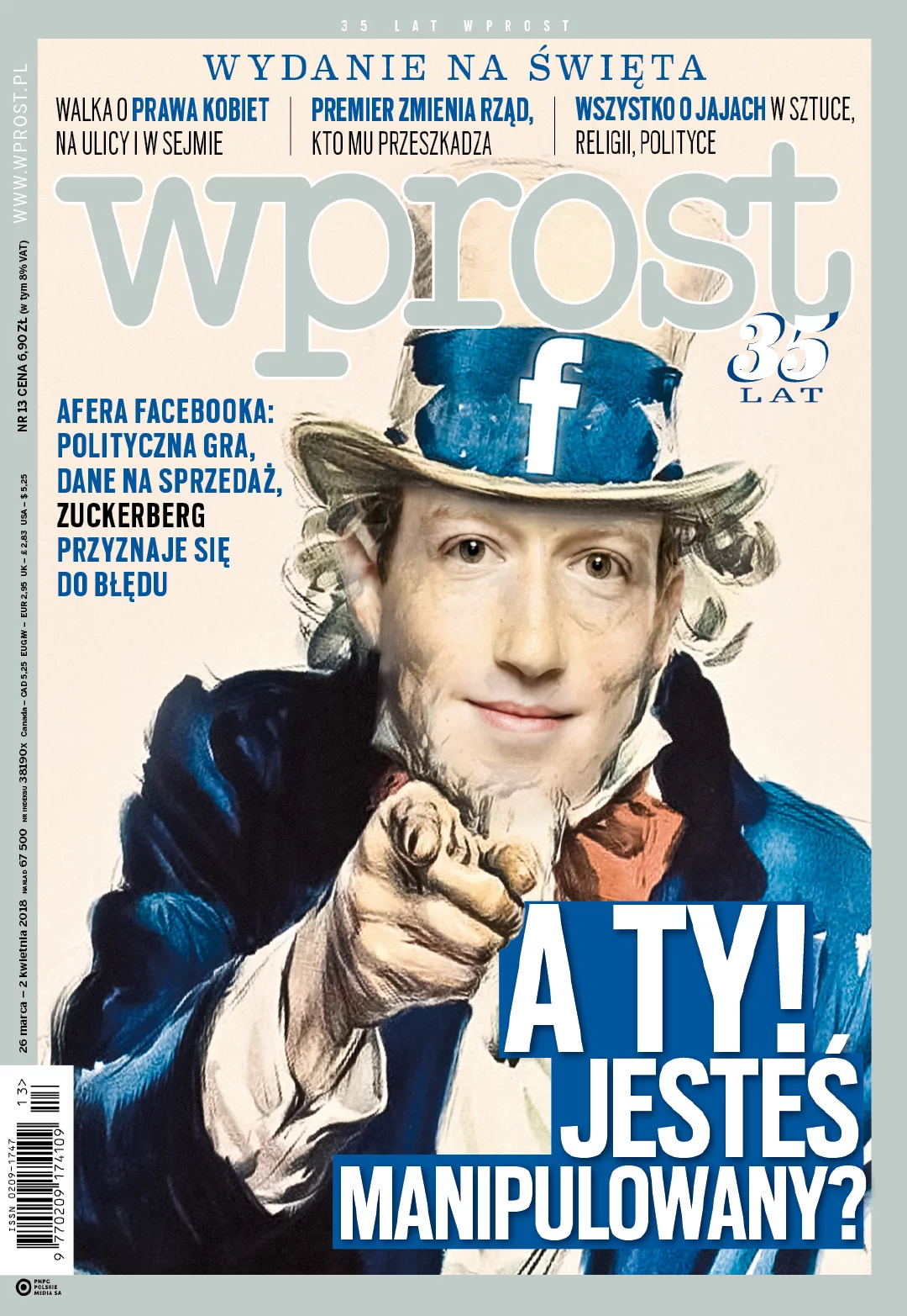 Okładka 13/2018 (1829) WPROST