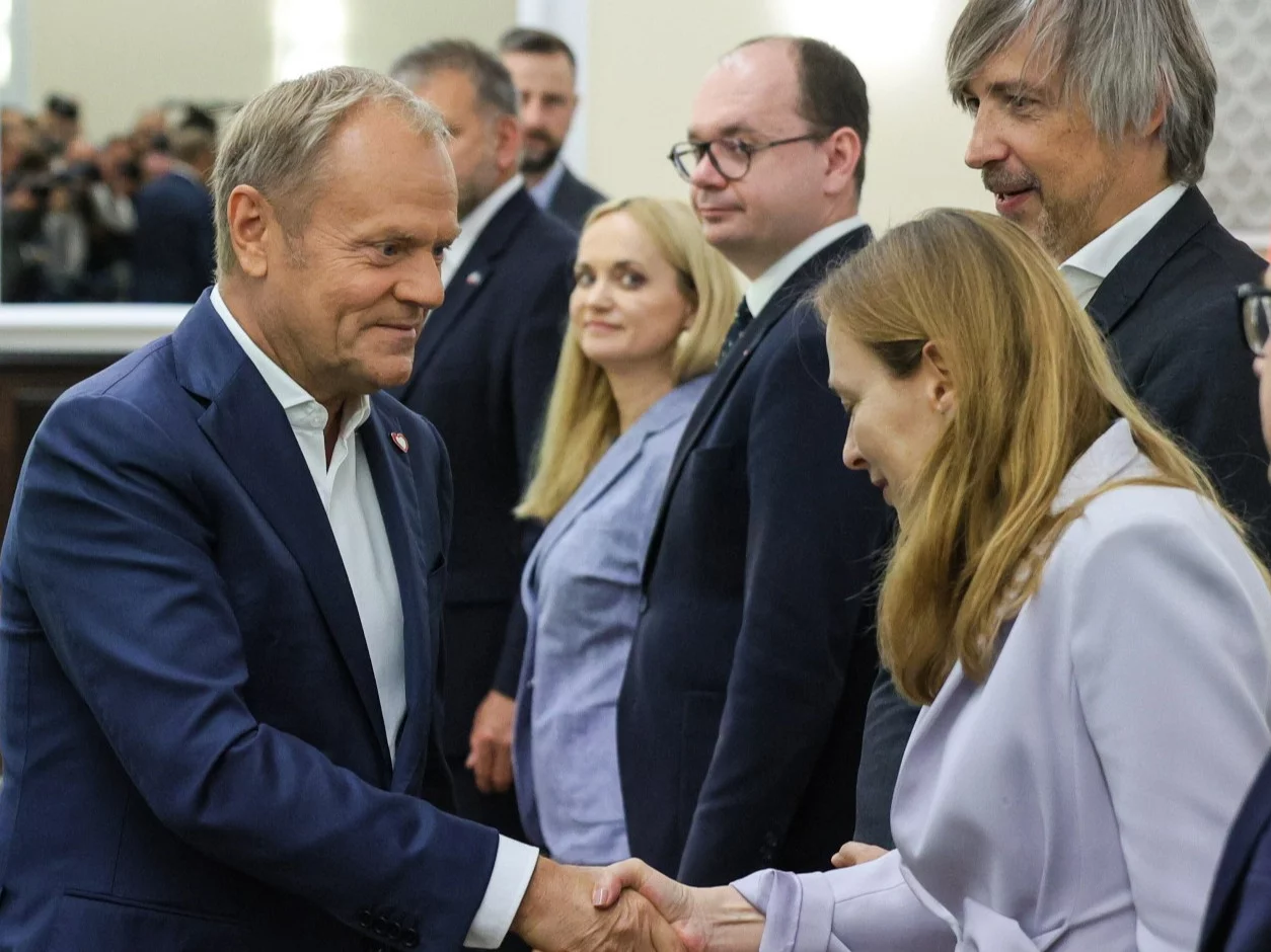 Katarzyna Pełczyńska-Nałęcz i Donald Tusk