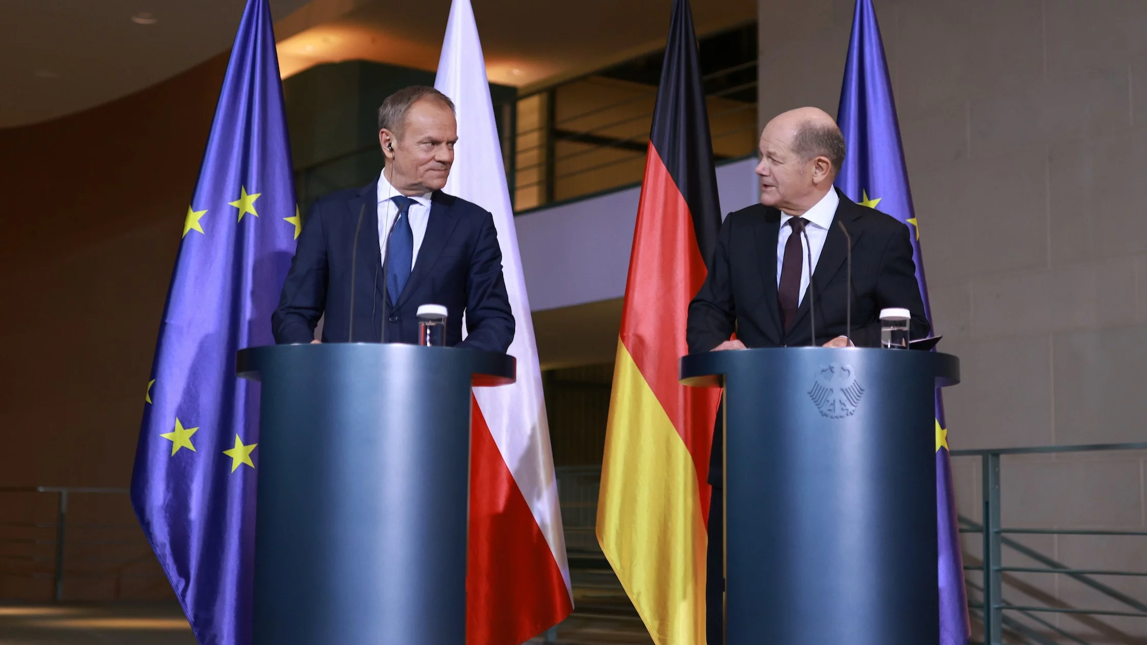 Donald Tusk i Olaf Scholz