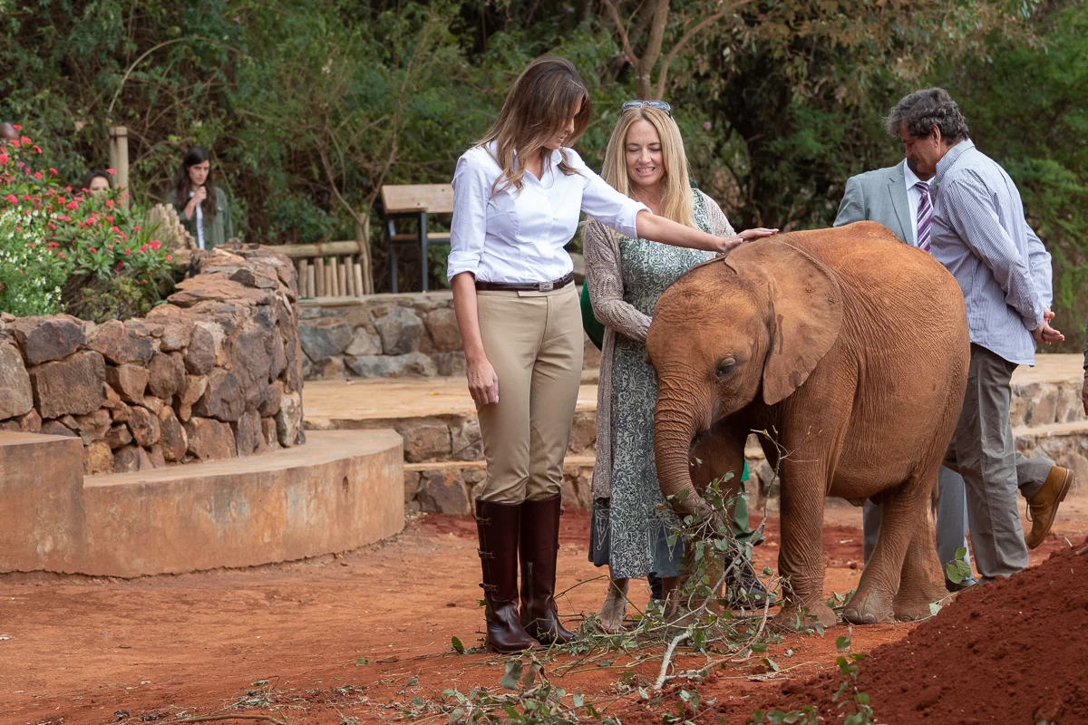 Melania Trump w Parku Narodowym w Nairobi