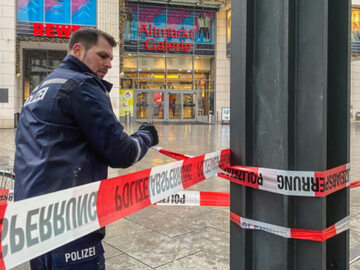Akcja policji w okolicach centrum handlowego w Dreźnie