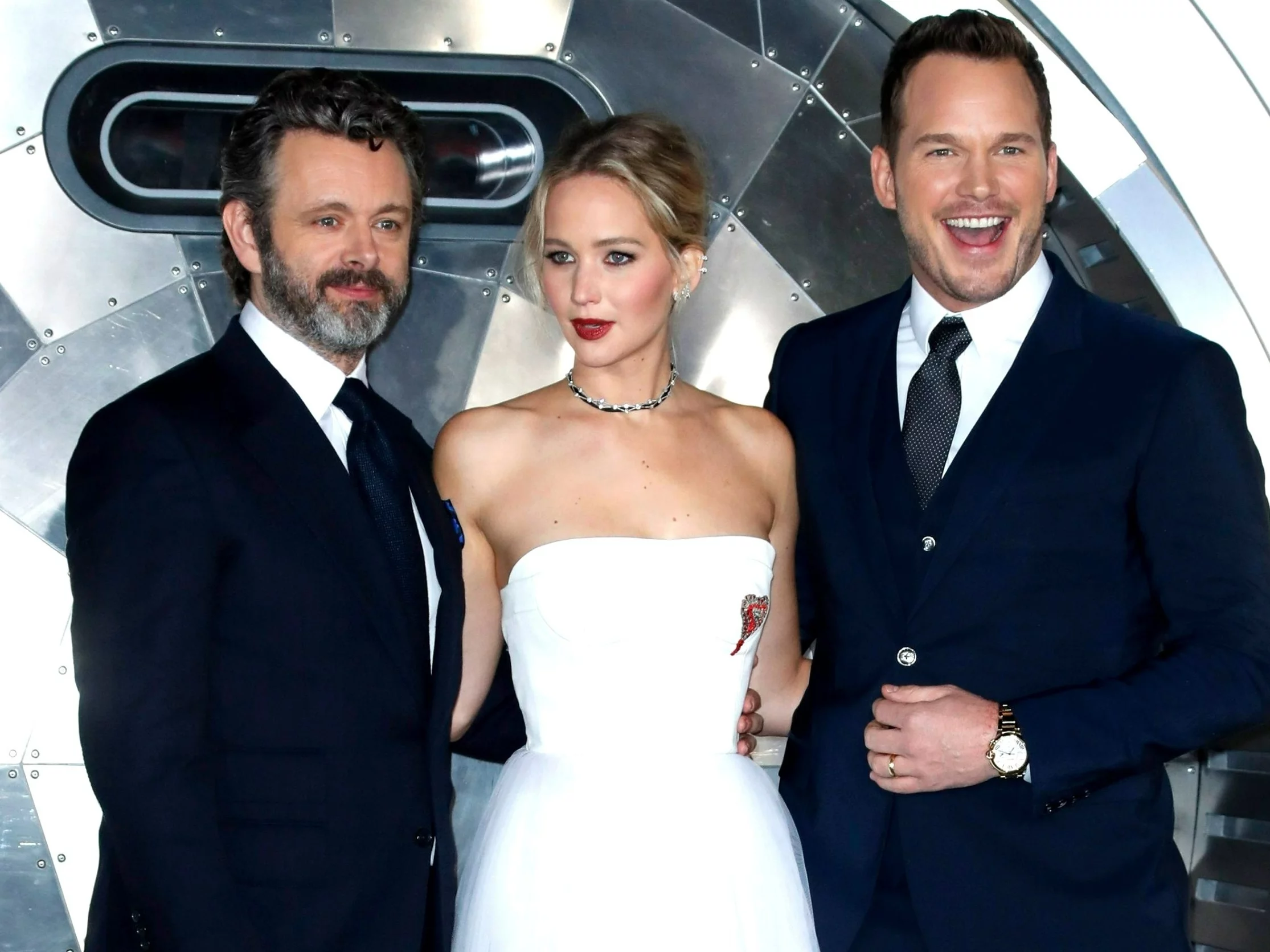Michael Sheen, Jennifer Lawrence i Chris Pratt