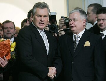 Aleksander Kwaśniewski i Lech Kaczyński
