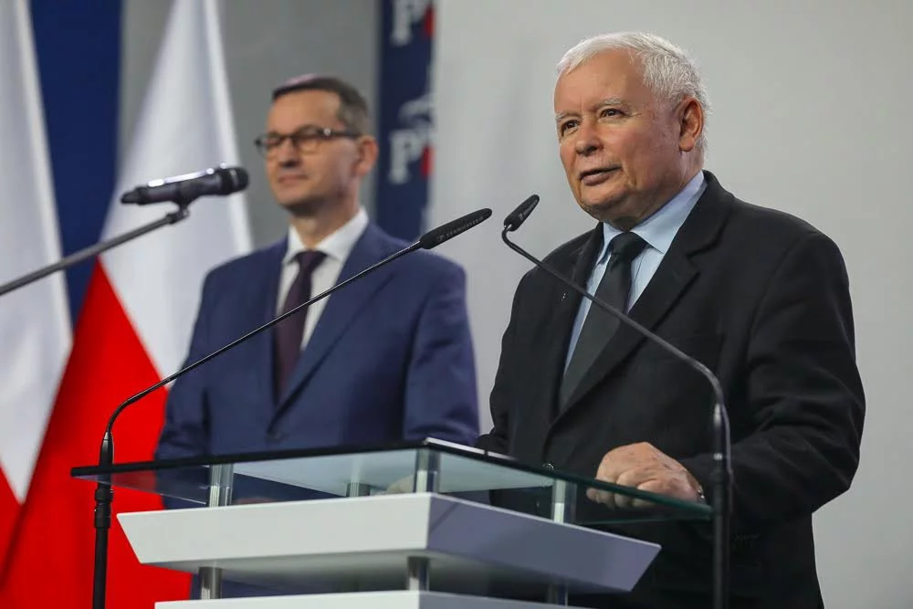 Jarosław Kaczyński i Mateusz Morawiecki