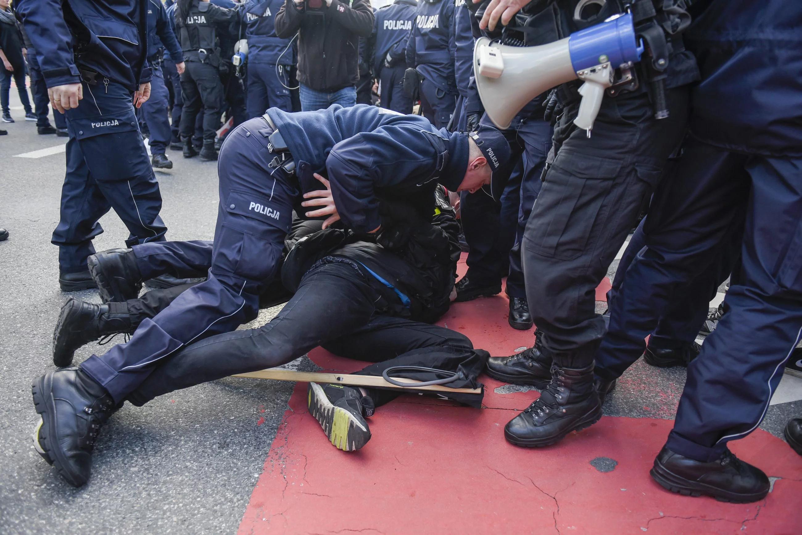 Akcja policji podczas marszu ONR