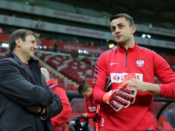 Andrzej Dawidziuk i Łukasz Fabiański w 2015 roku