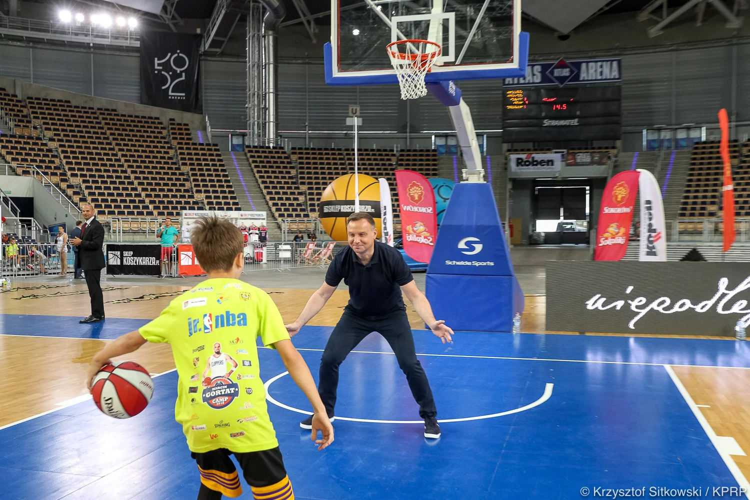 Andrzej Duda i Agata Duda na  Marcin Gortat Camp