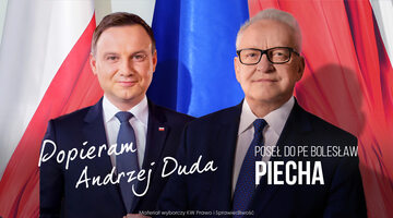 Andrzej Duda i Bolesław Piecha na plakacie wyborczym