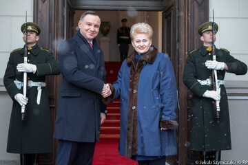 Andrzej Duda i Dalia Grybauskaitė