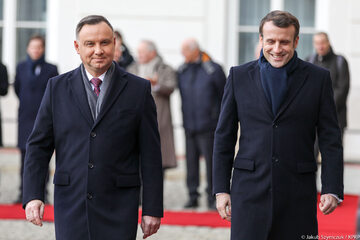 Andrzej Duda i Emmanuel Macron