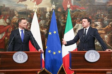 Andrzej Duda i Matteo Renzi
