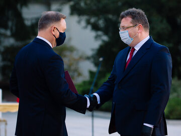 Andrzej Duda i Michał Wójcik