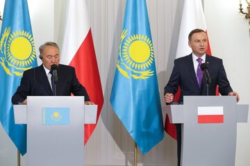 Andrzej Duda i Nursułtan Nazarbajew